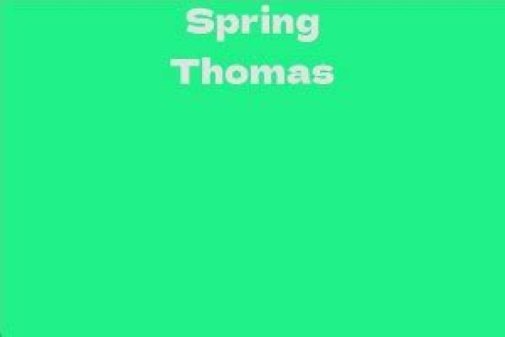 Unveiling The Secrets: Spring Thomas's Net Worth And Income
