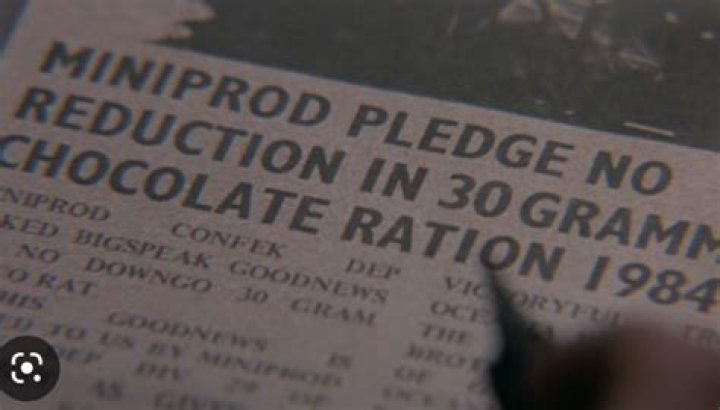 What happens to the chocolate ration in 1984?